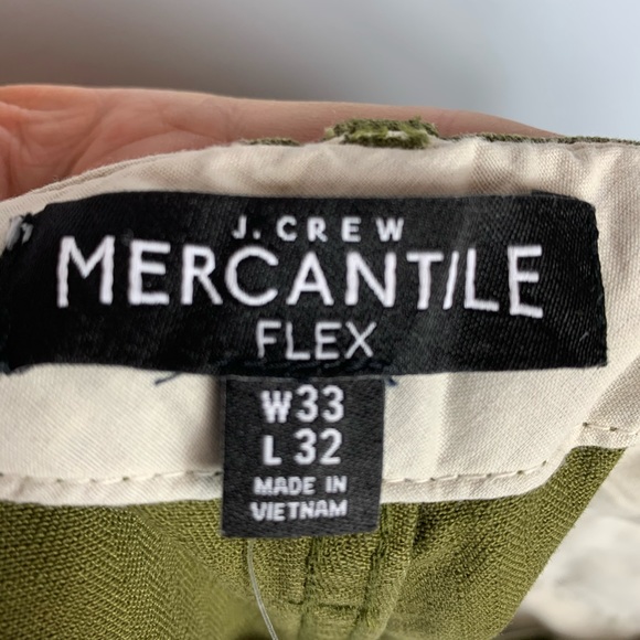 BNWT J CREW MERCANTILE GREEN MERCANTILE 33x32 - Picture 4 of 5